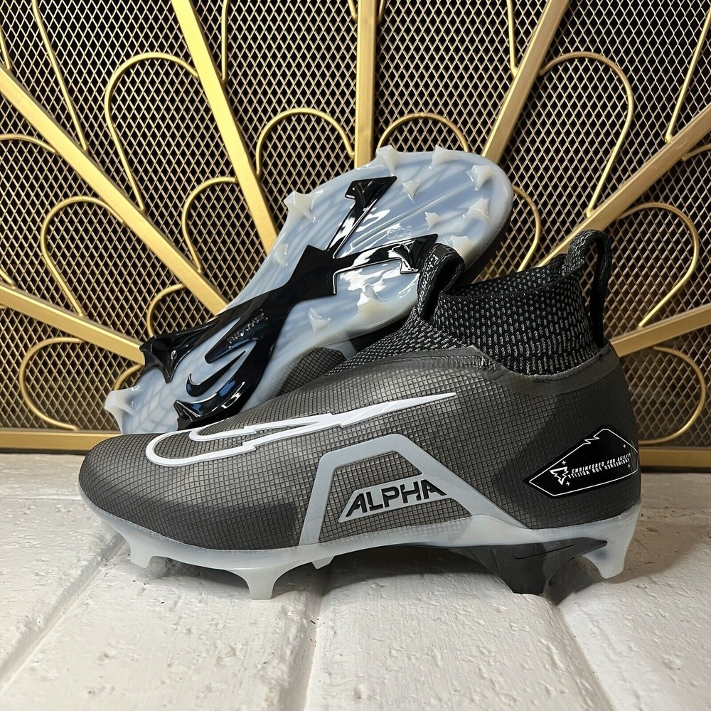 Nike Football Alpha Menace Elite 3 Cleats Black CT6648-001 Men's Size 8